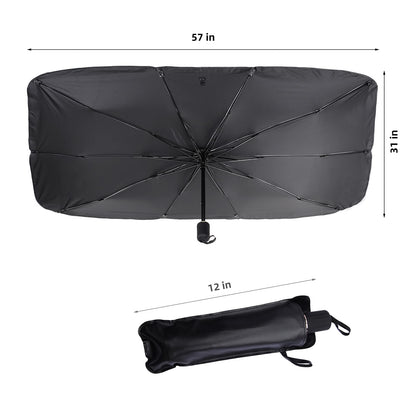 Foldable Car Windshield Sun Shade Umbrella, Large