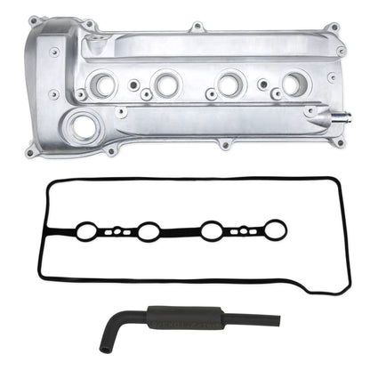 Aluminum Engine Valve Cover with Tube & Gasket Compatible with 2001-2015 Toyota Camry Corolla RAV4 Highlander Solara Matrix Scion tC xB 2.4L Replace 11201-28014 11201-28033