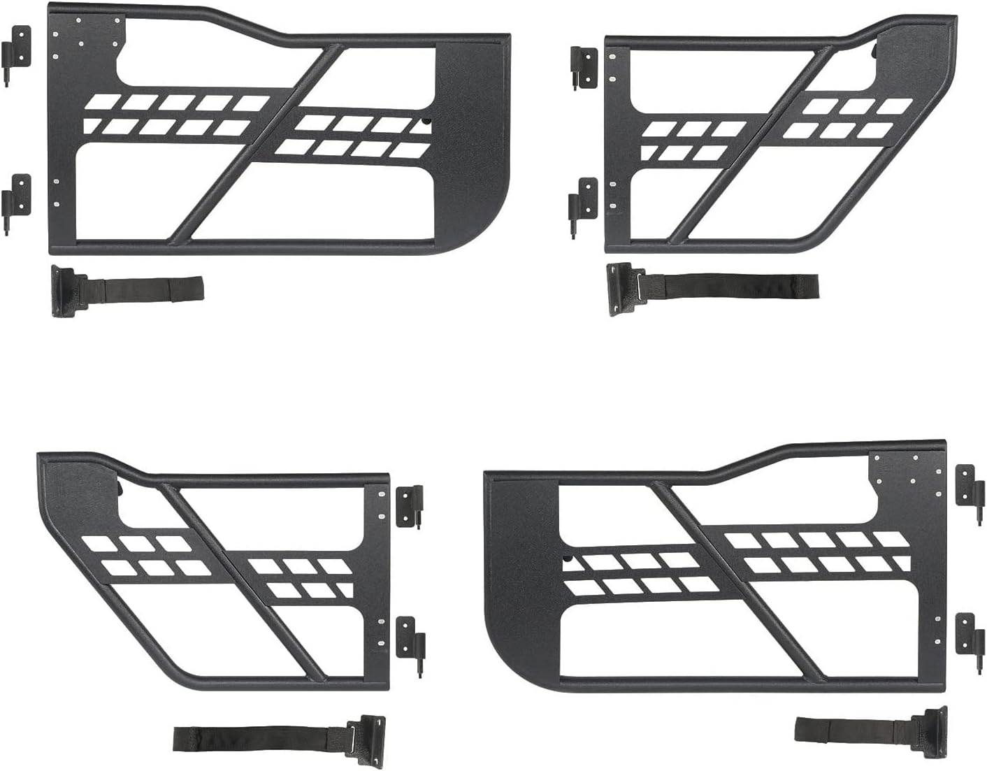 Wrangler JL Gladiator 4 Doors textured Tube Half Guards for Jeep Wrangler JL Unlimited | Gladiator JT 2018-2023