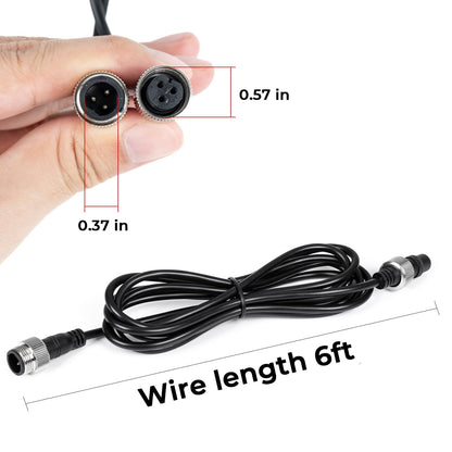 6FT 3Pin Extension Wire Cable for LED Whip Lights