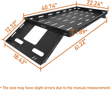 Rear Trunk Cargo Rack for 2007-2026 Jeep Wrangler JK/JL 4-Door Hardtops - Sturdy Steel Shelf