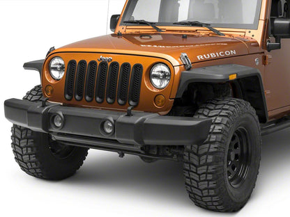 Honeycomb Grille Inserts for Jeep Wrangler JK, Matte Black