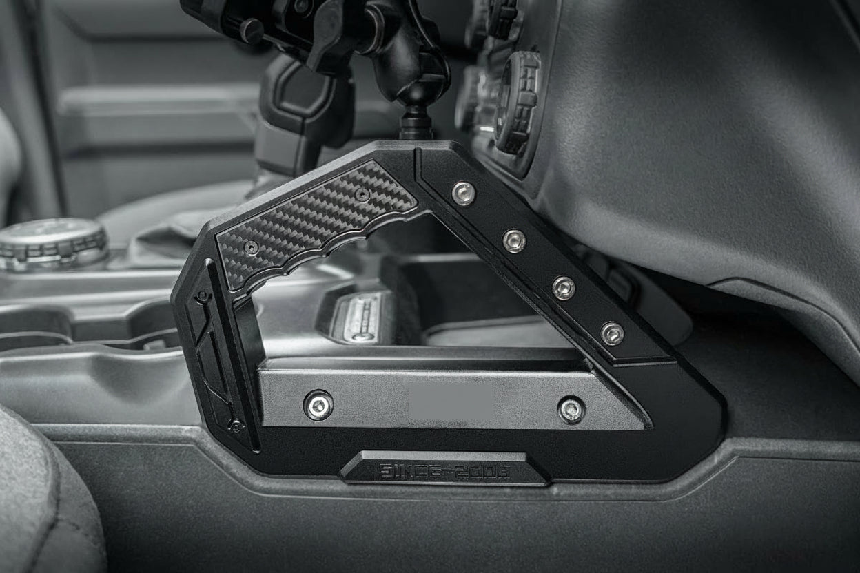 Aluminum Center Console Grab Handle with Phone Holder for Ford Bronco 2021+(Not fit for Ford Bronco Sport)