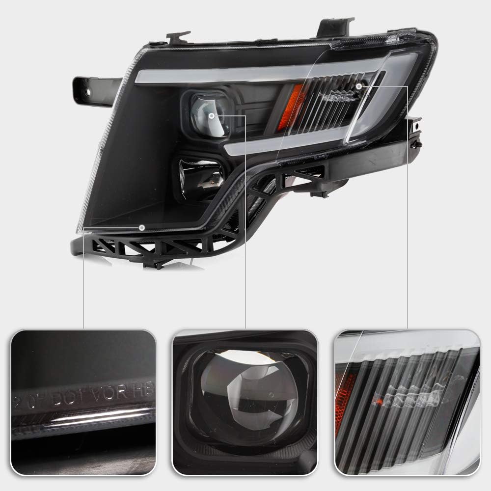 For 2007-2010 Ford Edge LED Tube Style Housing Projector Headlights - OHMU