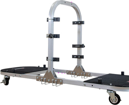 Folding Rolling Door Cart (4-Door) for Jeep Wrangler & Gladiator - Aluminum/Silver (Patented)