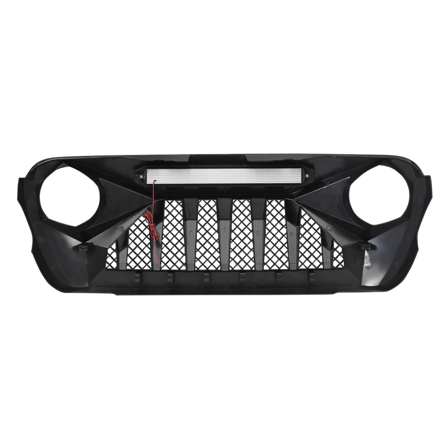 Demon Grille with LED Off-Road Lights for Jeep JL/JT, Matte Black
