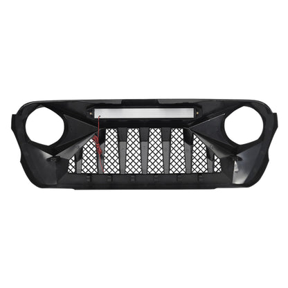 Demon Grille with LED Off-Road Lights for Jeep JL/JT, Matte Black