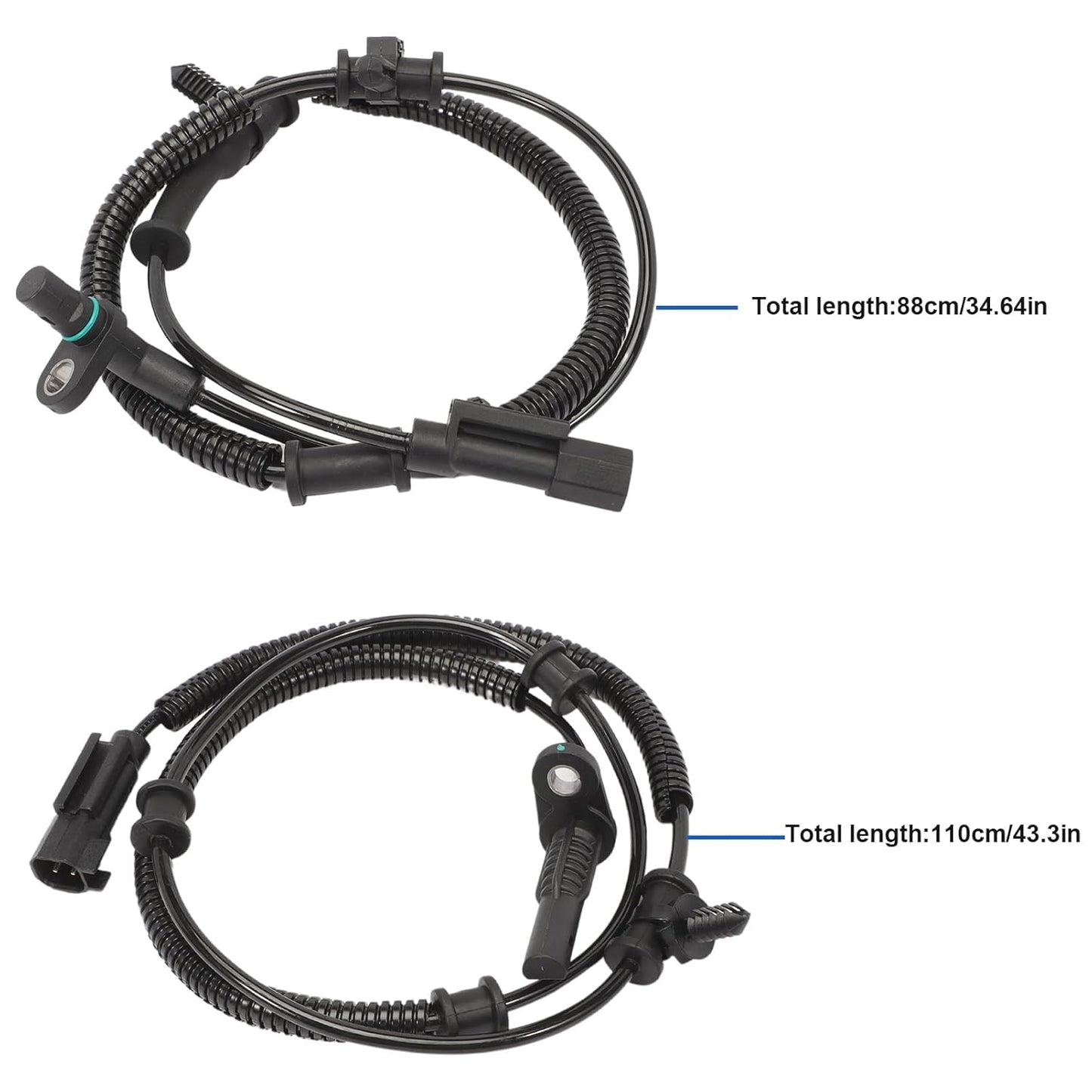 4-PCS ABS Wheel Speed Sensor Kit for 2013-2018 Ram 1500 & 2019 Classic - Replaces 68053861AB/AC/AD