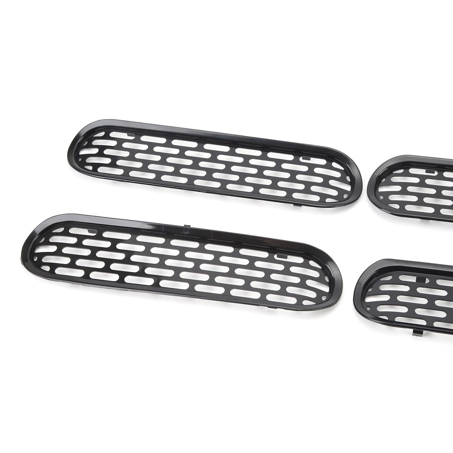 Bronco Front Grille Inserts Trim, Black ABS Mesh Cover