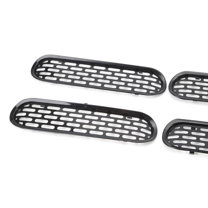 Bronco Front Grille Inserts Trim, Black ABS Mesh Cover