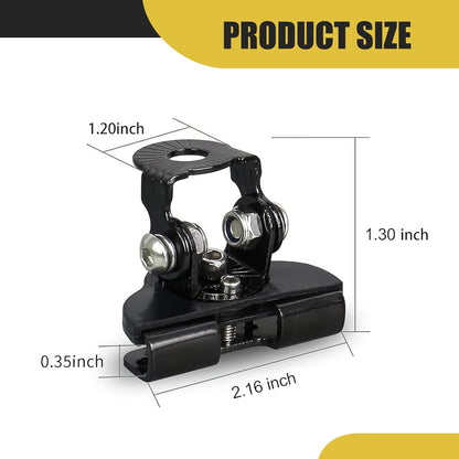 2-PCS Adjustable Hood Light Bar Brackets - Universal Ditch Light Mount for Trucks/Off-Road (Black)