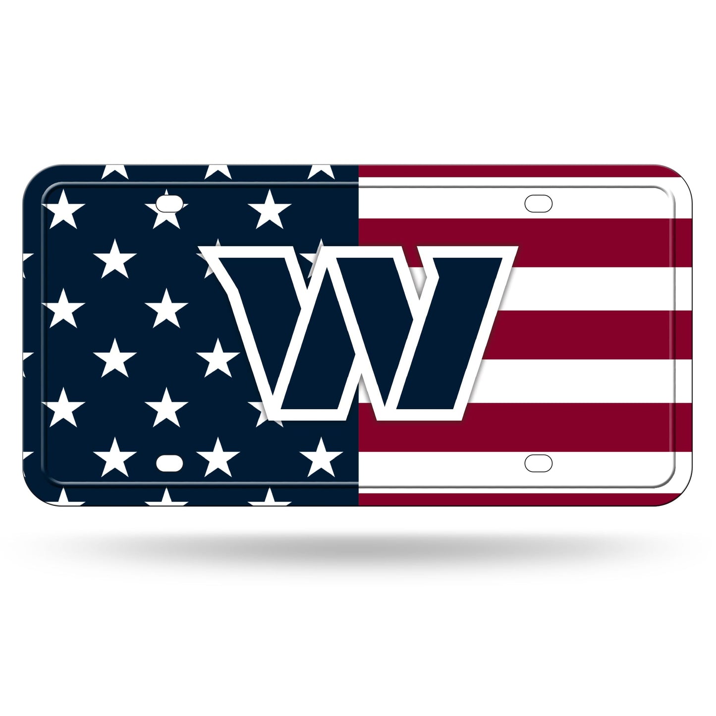 Rico Industries NFL Football USA Metal Auto Tag 6" x 12" - Great for Truck/Car/SUV