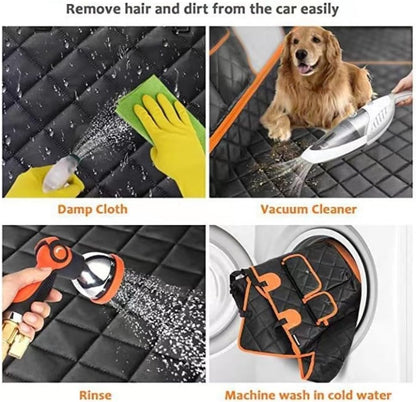 100% Waterproof Dog Seat Cover Hammock - 600D Heavy Duty, Mesh Window, Nonslip for Cars/Trucks/SUVs