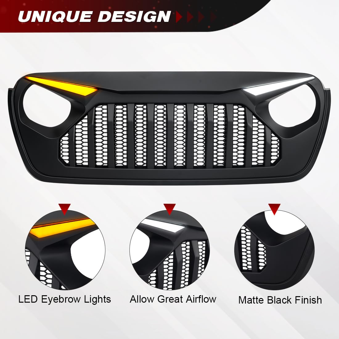 Vader Grille for Jeep Wrangler JL Gladiator JT