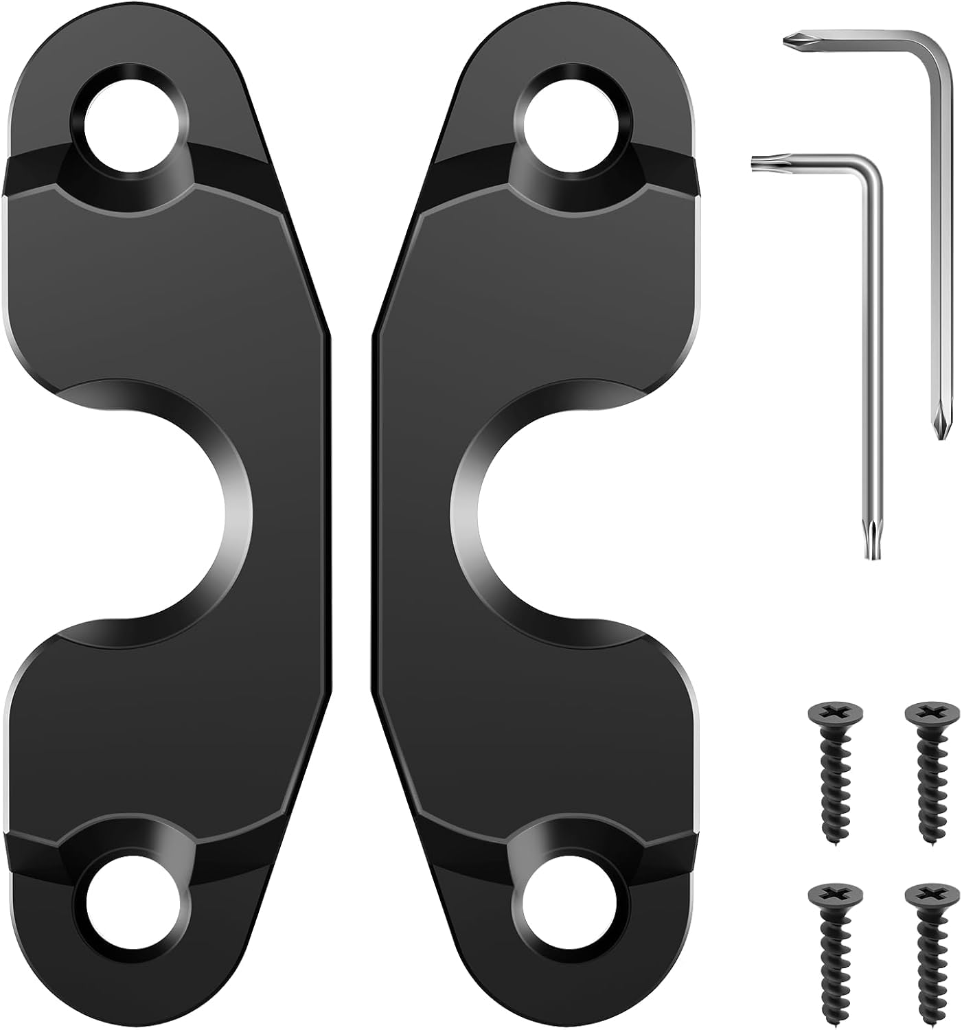 Sun Visor Repair Kit (2-Pack) for 2018-2023 Jeep Wrangler JL & Gladiator - Aluminum Clips (Black)