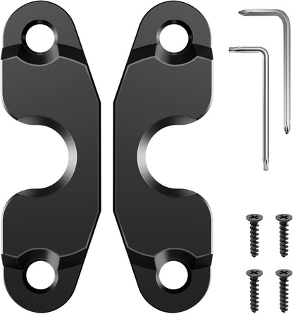 Sun Visor Repair Kit (2-Pack) for 2018-2023 Jeep Wrangler JL & Gladiator - Aluminum Clips (Black)