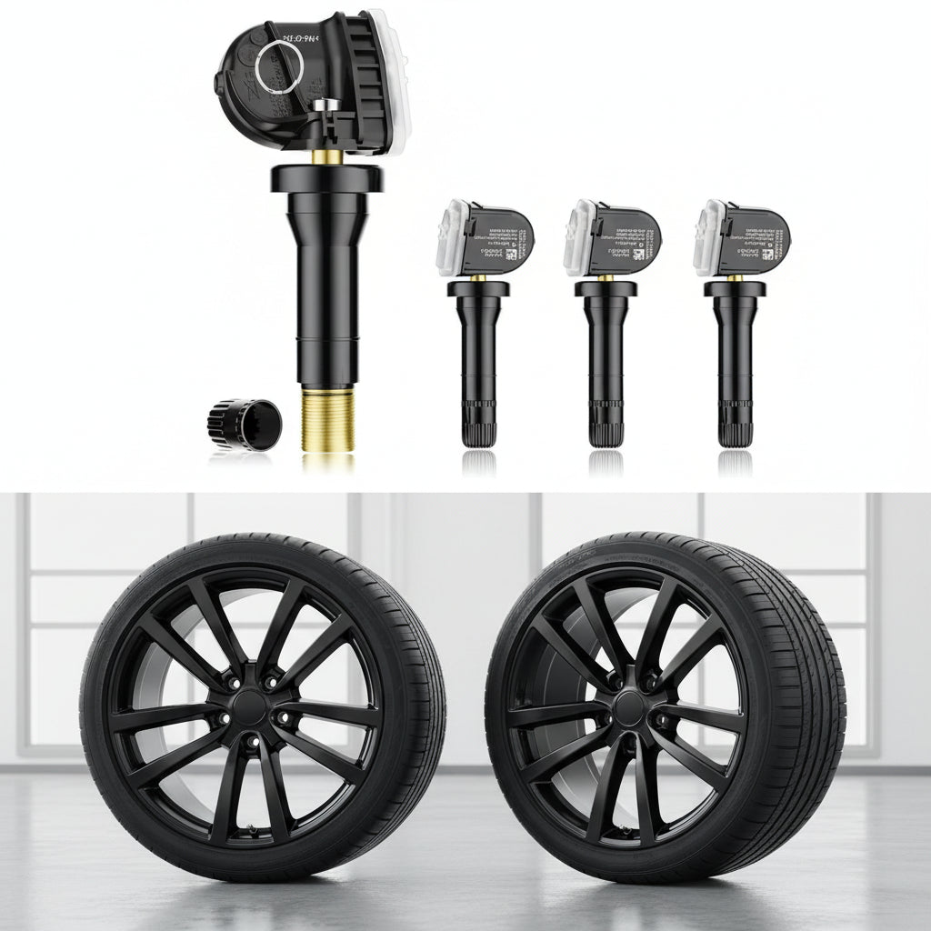 315Mhz Pre-Programmed TPMS,Compatible with:Ford F150,F-150 2015-2020/ Escape 2020-2024/ Fusion 2016-2021/ Mustang 2015-2023/ Ranger 2019-2021,Tire Pressure Monitoring Sensor OE# F2GZ1A189A(Set of 4)