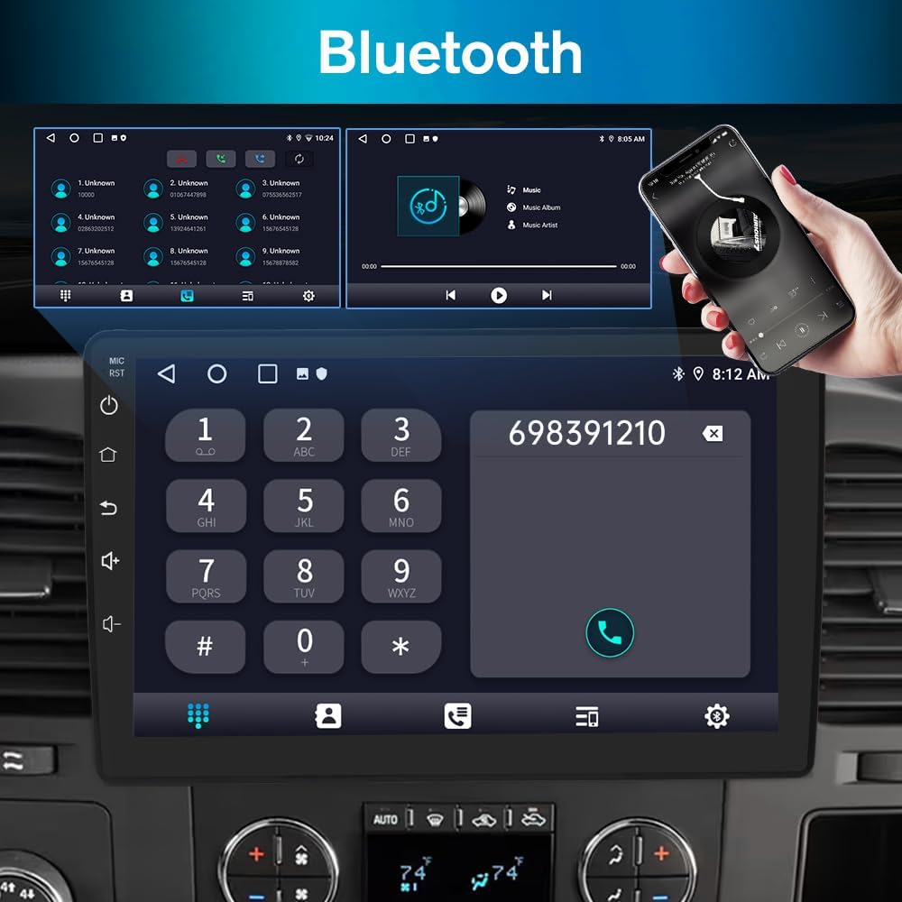 2+64GB Car Radio Stereo for Chevy Chevrolet Silverado Tahoe Equinox GMC Sierra Yukon with Apple CarPlay Android Auto