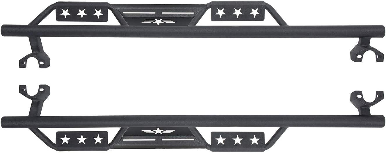 Solid Steel Running Boards for 2007-2018 Jeep Wrangler JKU 4-Door
