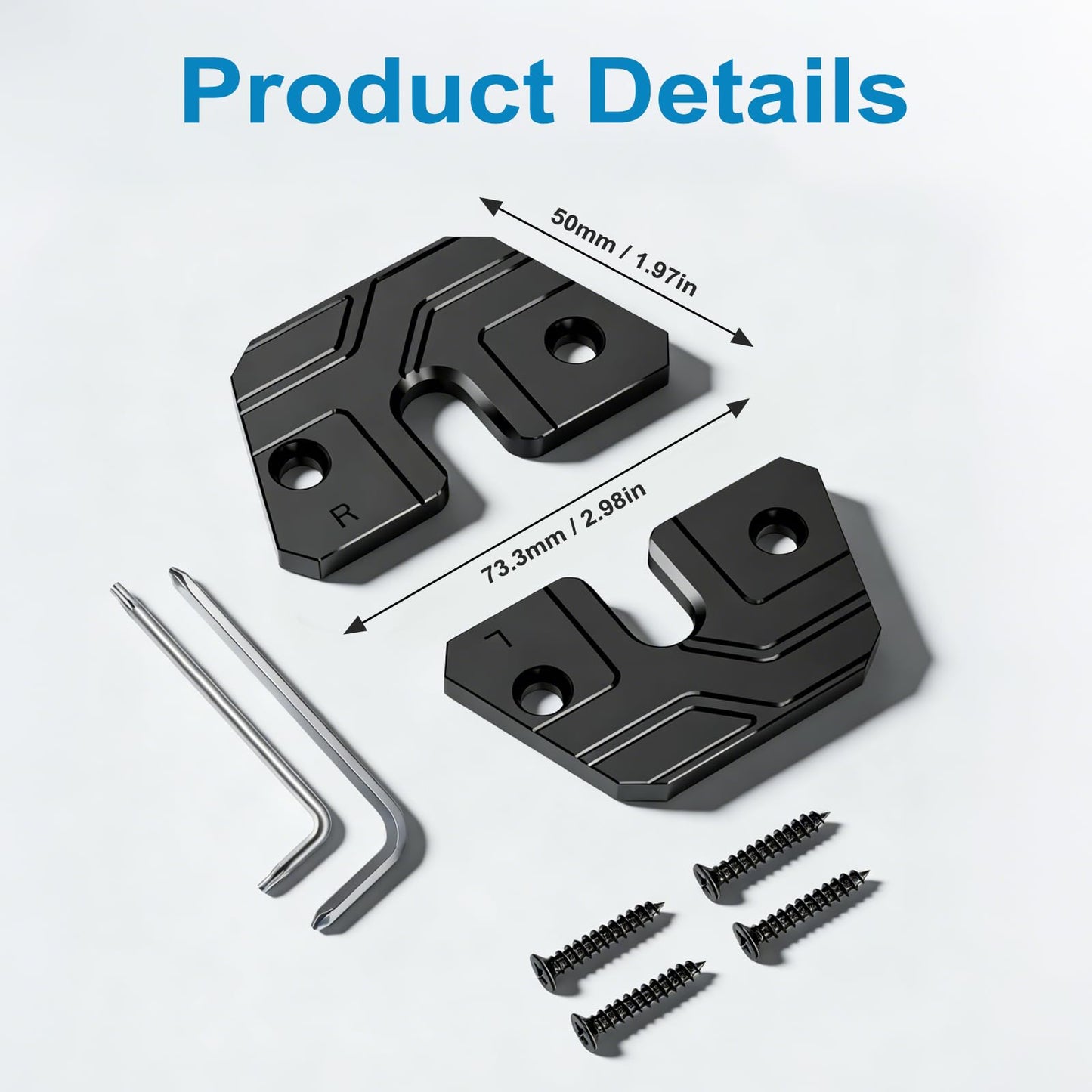 Sun Visor Repair Kit (2-Pack) for 2018-2023 Jeep Wrangler JL & Gladiator - Aluminum Clips (Black)