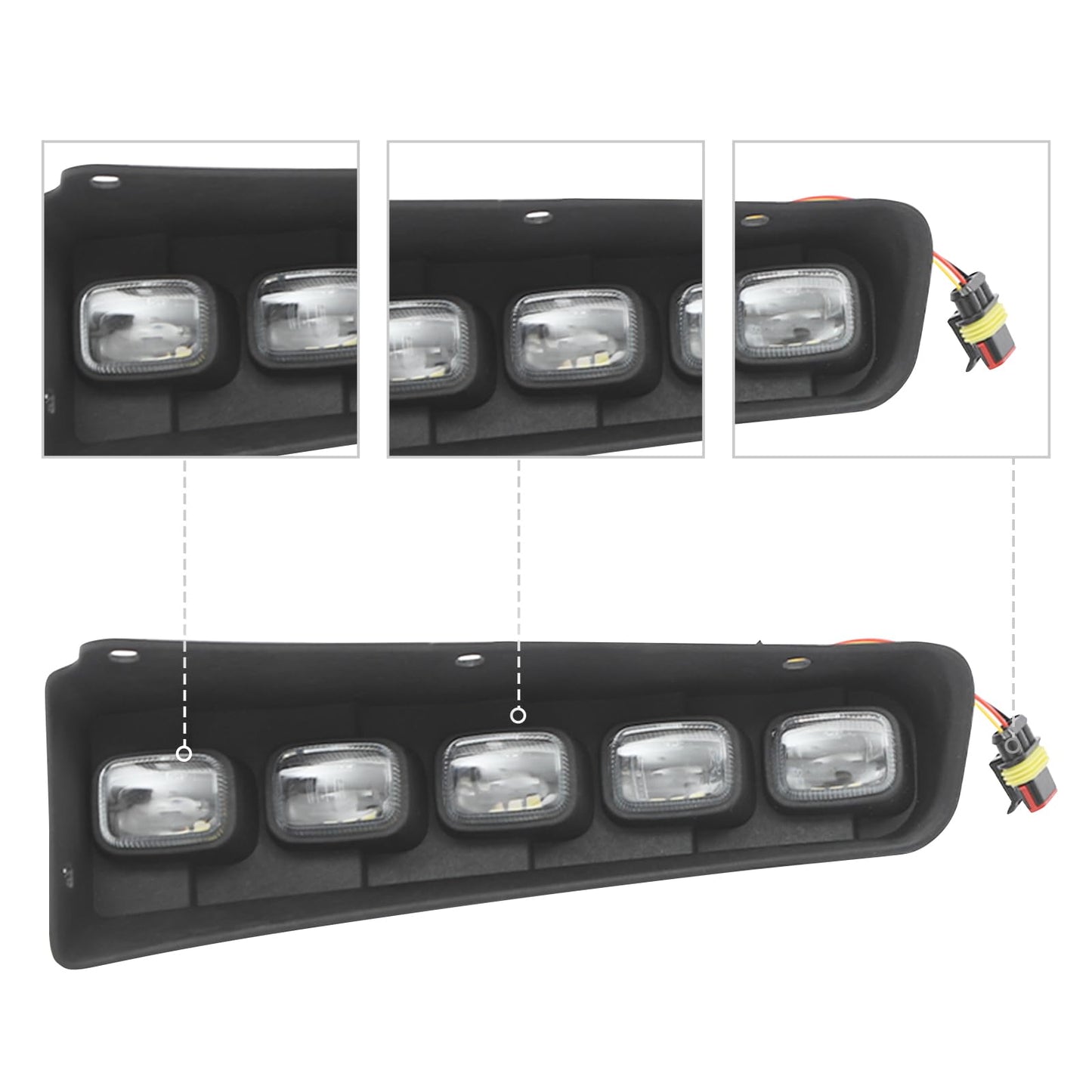 Bronco LED Fog Lights, Dual Color, Waterproof, Plug & Play