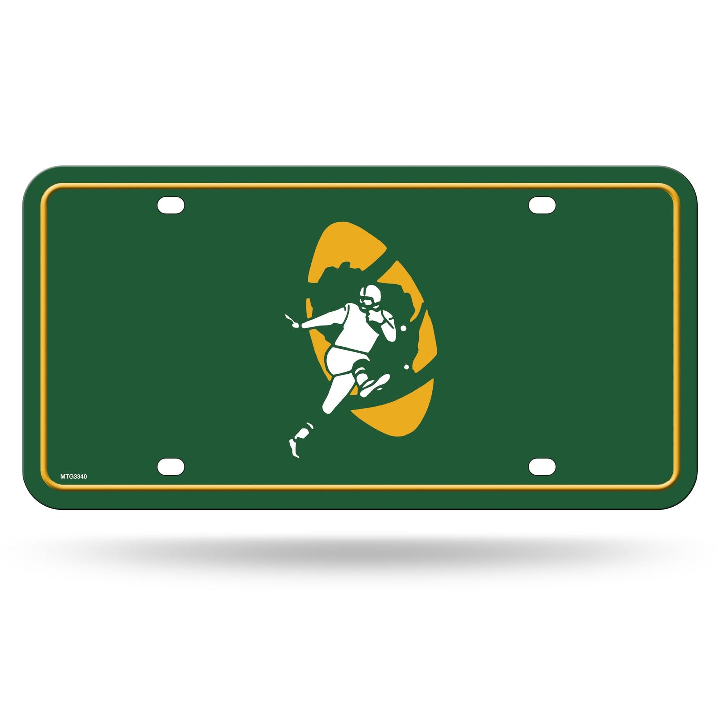 Rico Industries NFL Football Modern Retro Metal Auto Tag 6" x 12" - Great for Truck/Car/SUV