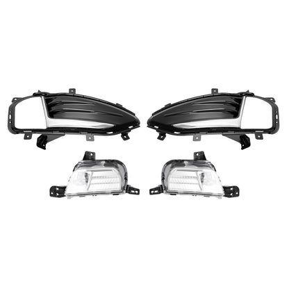 Ford Edge 2019-2024 Front Bumper LED Fog Lights with Bezel