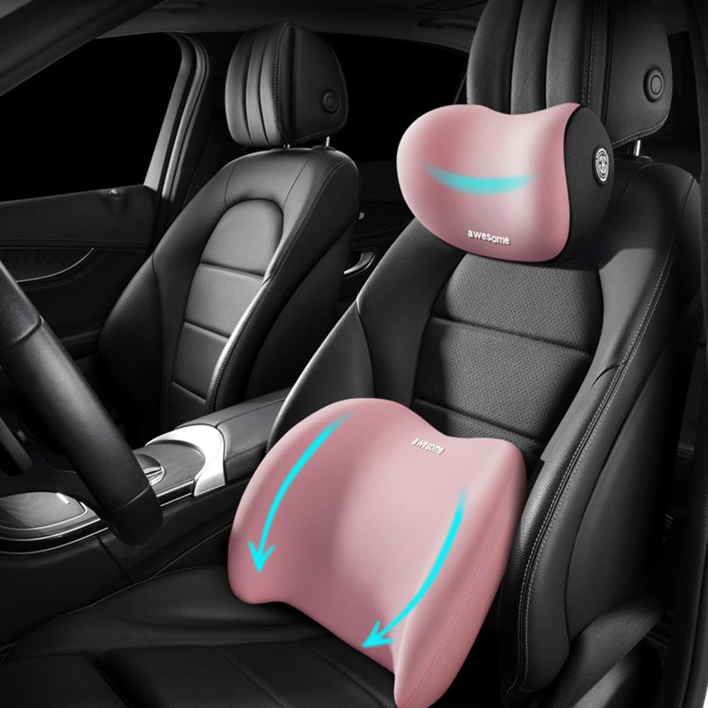 Car Lumbar Support Pillow and Neck Support for Car