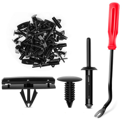 60-PCS Fender Flare Retainer Clip Kit for Jeep/Chrysler/Ford/GMC - Includes Fastener Remover