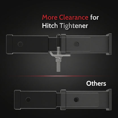 8" Hitch Extender for 2" Receiver - Increases Spare Tire/Tailgate Clearance
