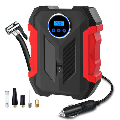 12V Portable Digital Tire Inflator with LED Light - Car Auto Air Compressor