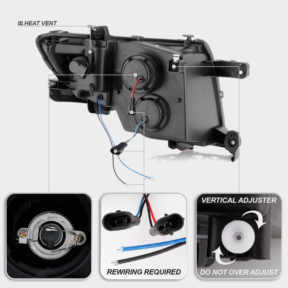 For 2007-2010 Ford Edge LED Tube Style Housing Projector Headlights - OHMU
