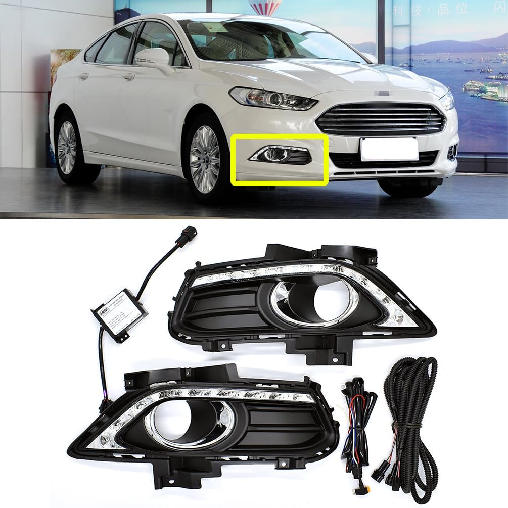 LED Fog Light DRL for Ford Fusion Bumper Replacement