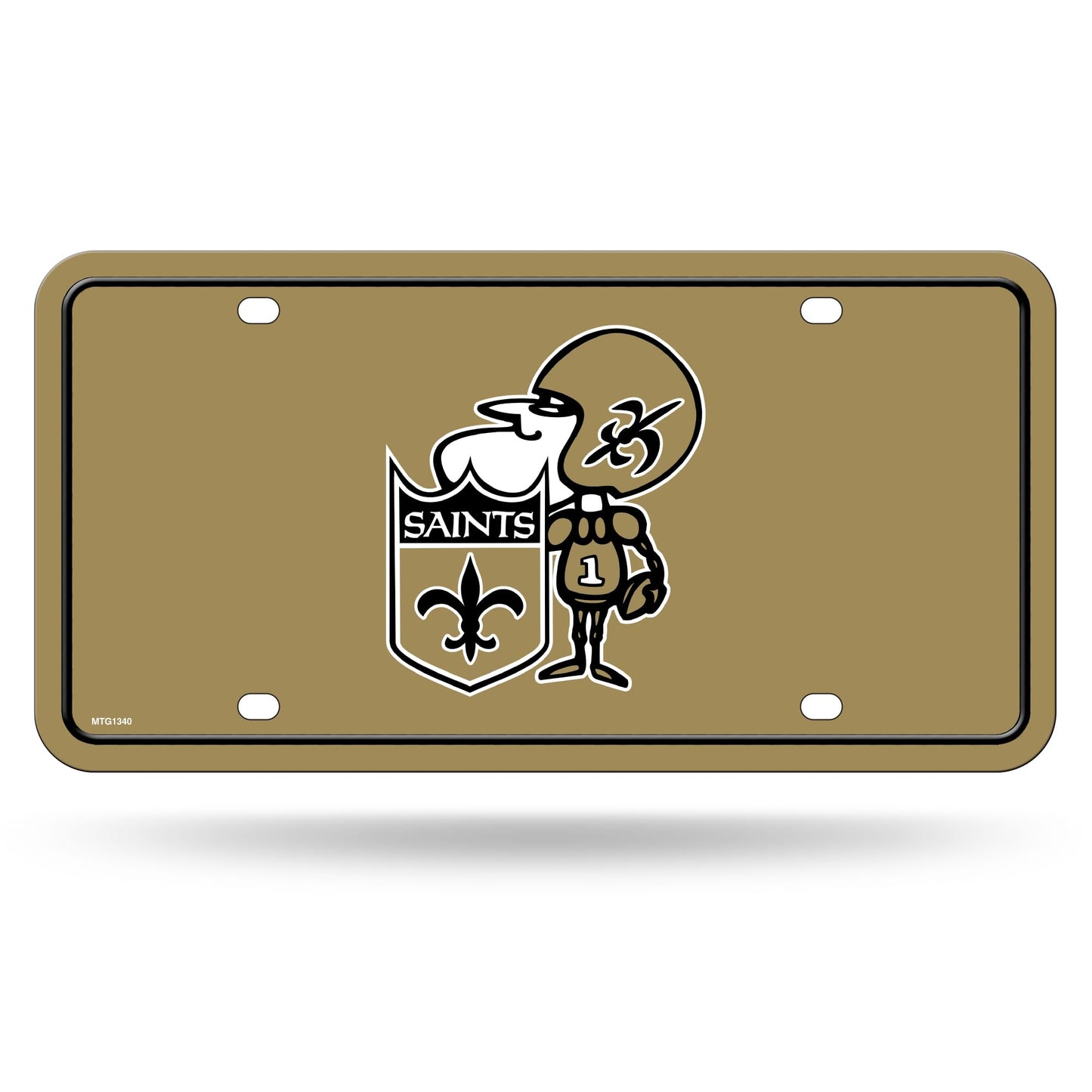 Rico Industries NFL Football Modern Retro Metal Auto Tag 6" x 12" - Great for Truck/Car/SUV