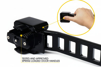 5-PCS Heavy Duty Aluminum Door Handles for 2007-2018 Jeep Wrangler JK (Black)