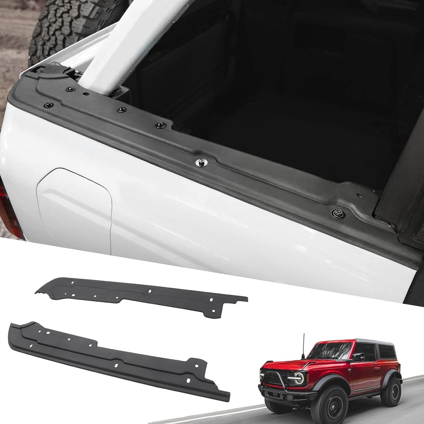 Cargo Shelf Side Covers for Ford Bronco 2021 2022 2023 4-Door Soft Top
