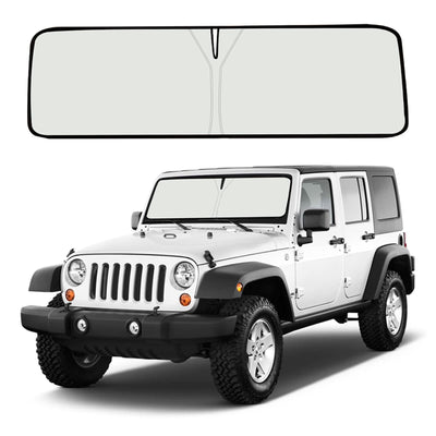 Upgrade Foldable Windshield Sun Shade for 2018-2023 Jeep Wrangler JL