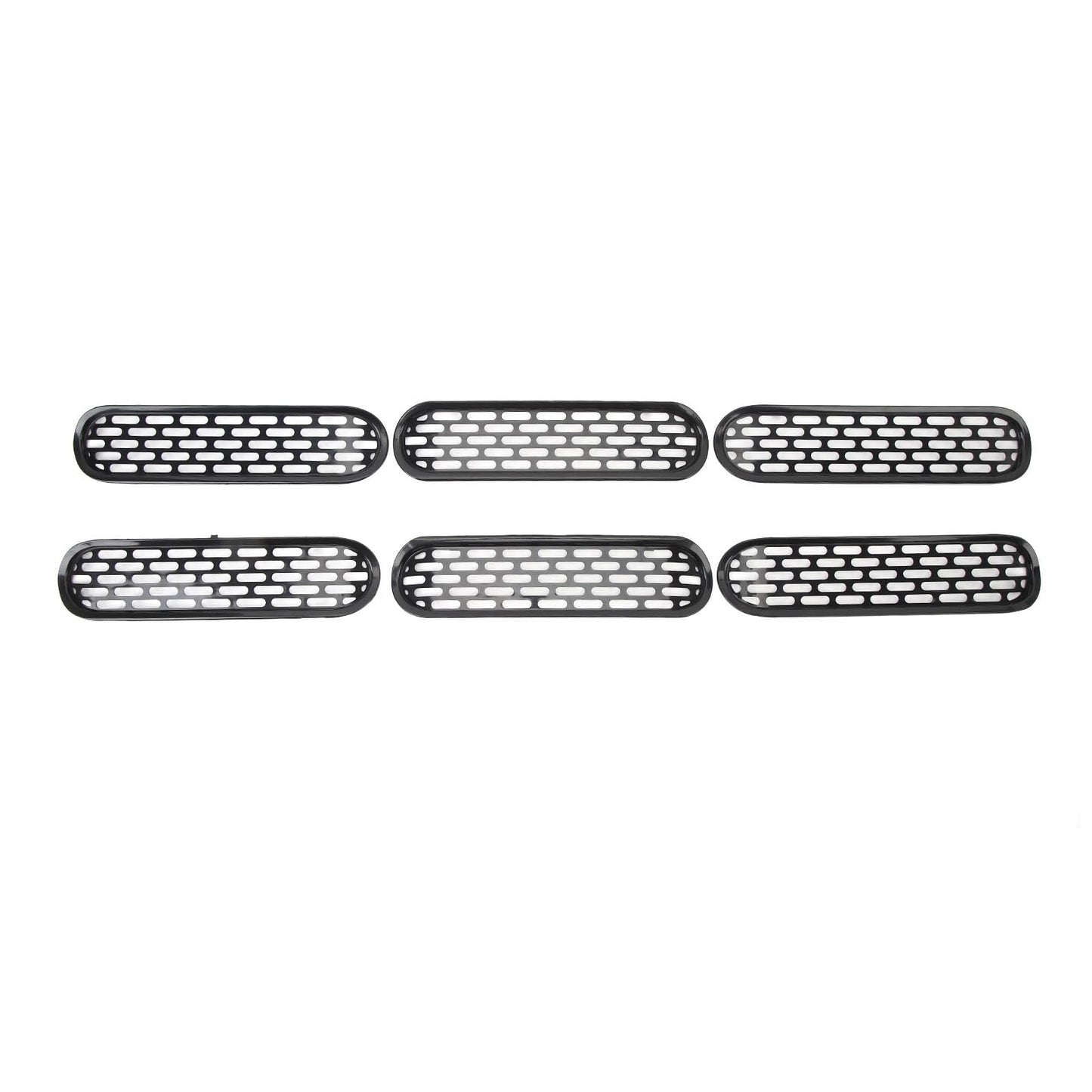 Bronco Front Grille Inserts Trim, Black ABS Mesh Cover