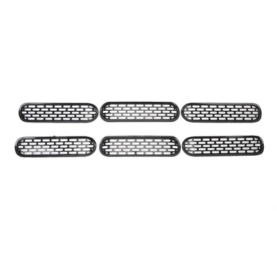 Bronco Front Grille Inserts Trim, Black ABS Mesh Cover