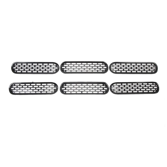 Bronco Front Grille Inserts Trim, Black ABS Mesh Cover