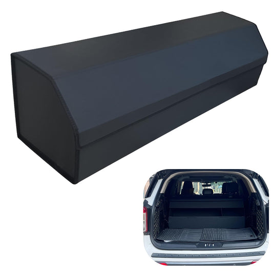 Car Trunk Organizer For Chevy Tahoe - Custom Fit, Large Space Outdoor Trunk Organizer with Leather,Hook-and-Loop Fastener,4-Layer Cover,For Chevy Tahoe 2021-2025