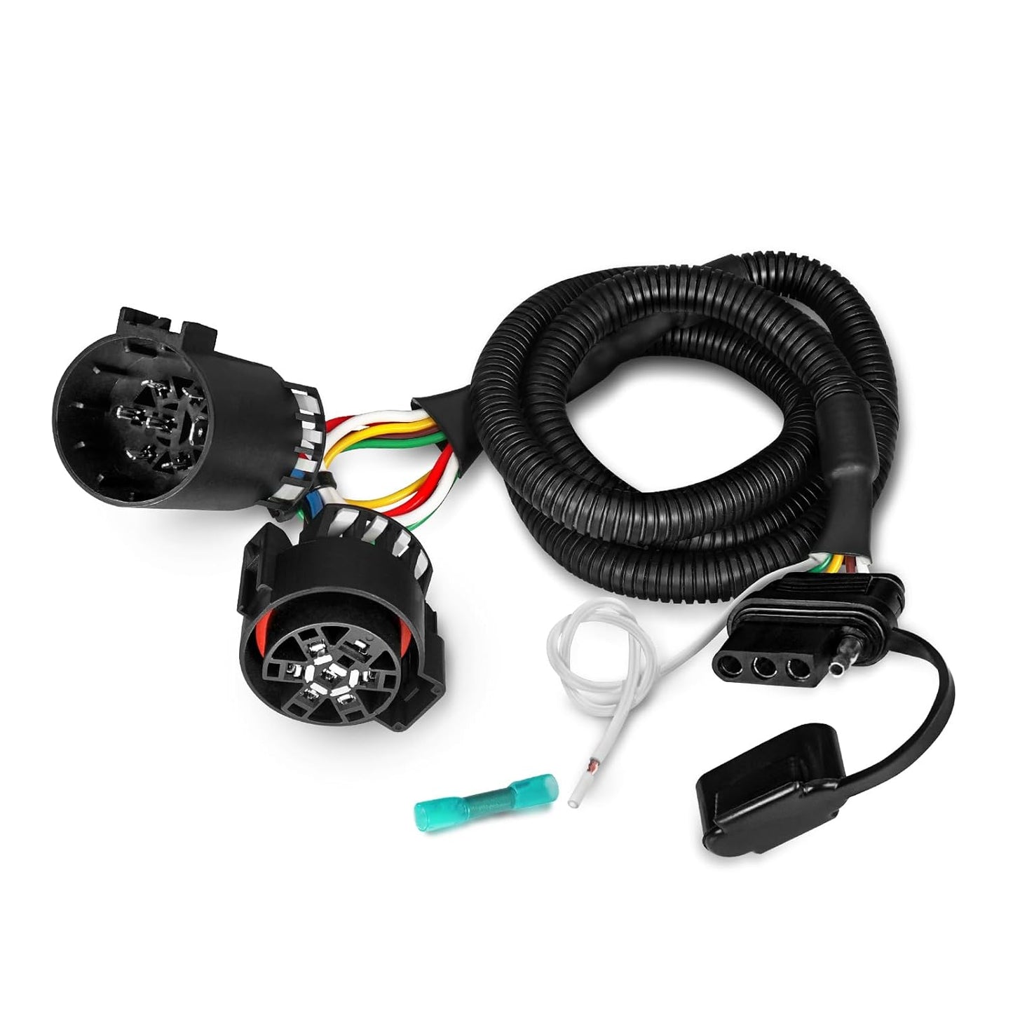 7-to-4 Pin Trailer Harness w/Reverse Wire - 43" Plug & Play for Tacoma/Tundra/F-150/Ram/Silverado (2005-2025)