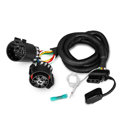 7-to-4 Pin Trailer Harness w/Reverse Wire - 43" Plug & Play for Tacoma/Tundra/F-150/Ram/Silverado (2005-2025)