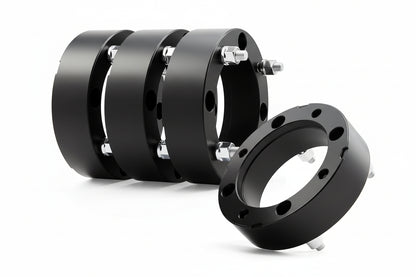 2" 4x156 ATV Wheel Spacers (4-PCS) for Polaris Ranger/RZR - 50mm with 12x1.5 Studs (Black)
