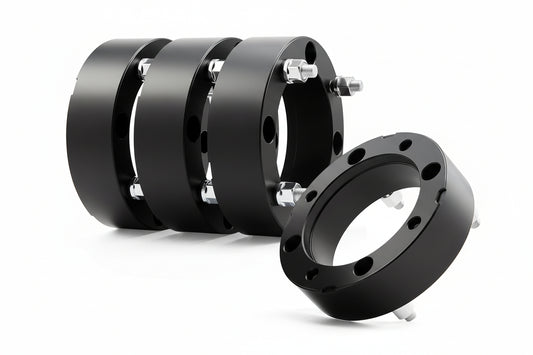 2" 4x156 ATV Wheel Spacers (4-PCS) for Polaris Ranger/RZR - 50mm with 12x1.5 Studs (Black)