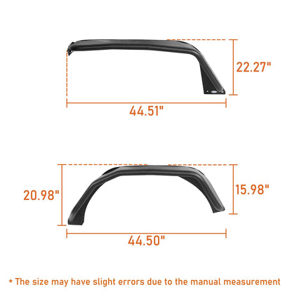 JL High Clearance Steel Fender Flares with Lights for Jeep Wrangler