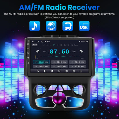 AWESAFE [2+64GB] Android 13 Car Stereo for Dodge Ram 1500 2500 3500 2013-2018 Auto AC with Wireless CarPlay/Android Auto, 9" Touch Screen Radio Replacement with Bluetooth/GPS/WiFi