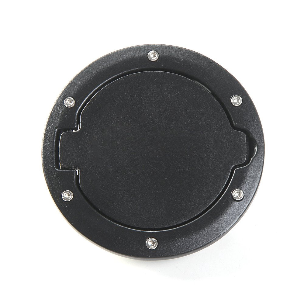 Black Aluminum Fuel Filler Door Cover for 2007-2018 Jeep Wrangler JK