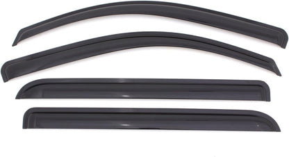 Outside Mount Rain Guards (4-PCS) for 2009-2024 Ram 1500 Classic & 2010-2025 Ram 2500/3500 Crew/Mega Cab (Smoke) - 94109