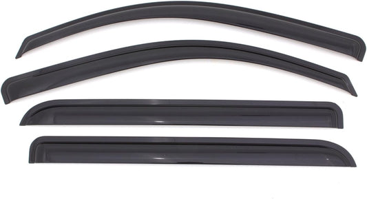 Outside Mount Rain Guards (4-PCS) for 2009-2024 Ram 1500 Classic & 2010-2025 Ram 2500/3500 Crew/Mega Cab (Smoke) - 94109